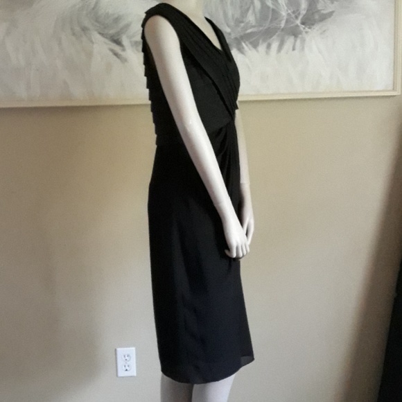 Adam Douglas Shoulder layer Black Dress size 10 - Picture 3 of 8